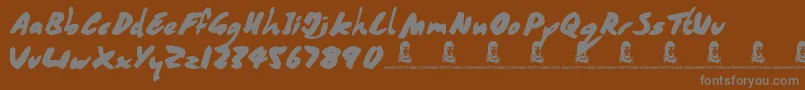 CoffeeMocha Font – Gray Fonts on Brown Background