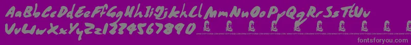 CoffeeMocha-Schriftart – Graue Schriften auf violettem Hintergrund