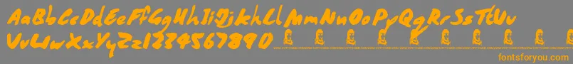 CoffeeMocha Font – Orange Fonts on Gray Background