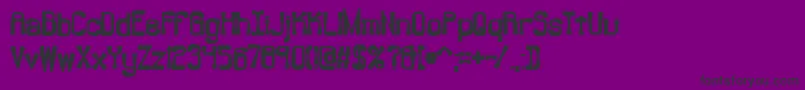 Backlash-Schriftart – Schwarze Schriften auf violettem Hintergrund