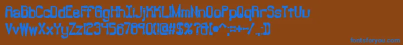 Backlash Font – Blue Fonts on Brown Background