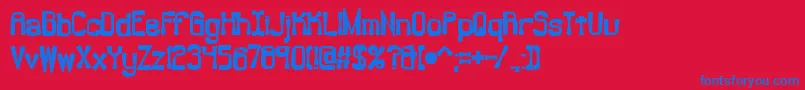 Backlash Font – Blue Fonts on Red Background