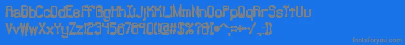 フォントBacklash – 青い背景に灰色の文字