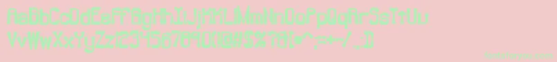 Backlash Font – Green Fonts on Pink Background