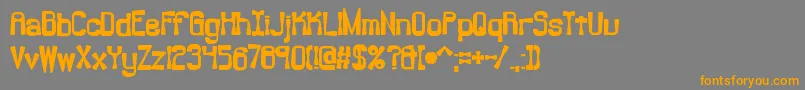 Backlash Font – Orange Fonts on Gray Background