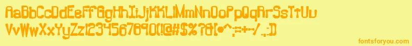 Backlash Font – Orange Fonts on Yellow Background