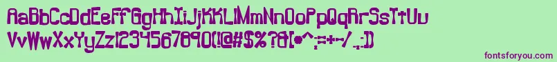 Backlash Font – Purple Fonts on Green Background