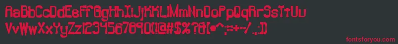 Backlash Font – Red Fonts on Black Background