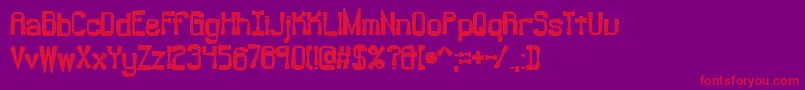 Backlash Font – Red Fonts on Purple Background