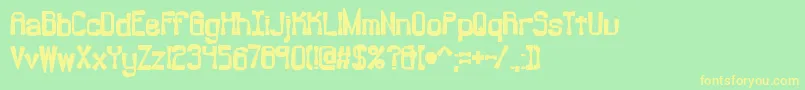 Backlash Font – Yellow Fonts on Green Background