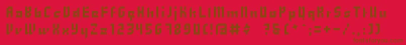 Police Zhang – polices brunes sur fond rouge