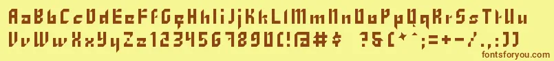 Zhang Font – Brown Fonts on Yellow Background