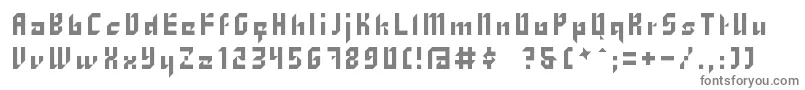 Zhang-fontti – harmaat kirjasimet valkoisella taustalla