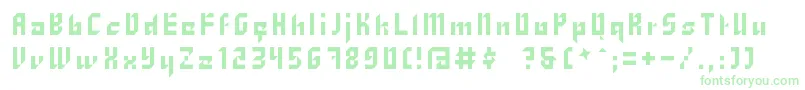 Zhang Font – Green Fonts on White Background