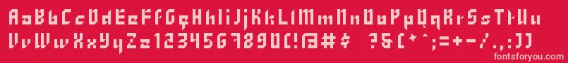 Zhang Font – Pink Fonts on Red Background