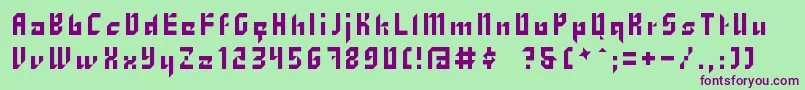 Zhang-Schriftart – Violette Schriften auf grünem Hintergrund