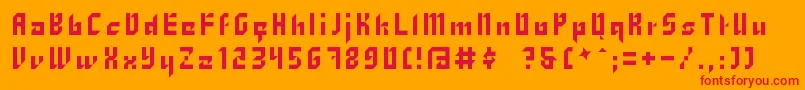 Zhang Font – Red Fonts on Orange Background