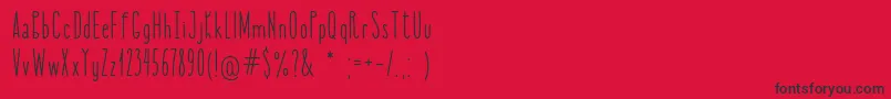 MadeBarista Font – Black Fonts on Red Background