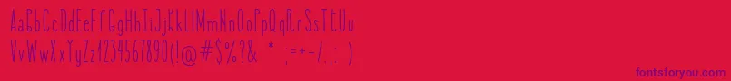 MadeBarista Font – Purple Fonts on Red Background