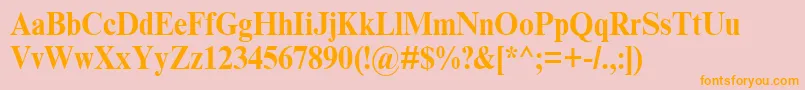 TimesNrCyrMtBold90b Font – Orange Fonts on Pink Background