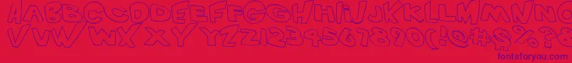 VtcScreamitloudOutlineRegular Font – Purple Fonts on Red Background