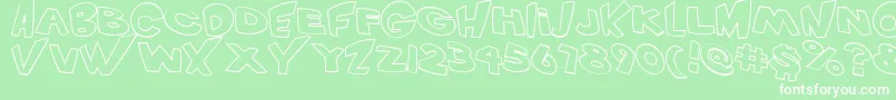 VtcScreamitloudOutlineRegular Font – White Fonts on Green Background