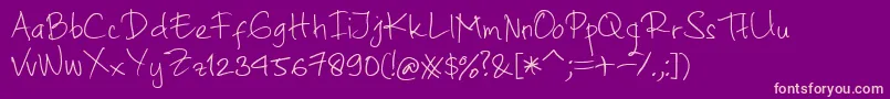 AtofontLight Font – Pink Fonts on Purple Background