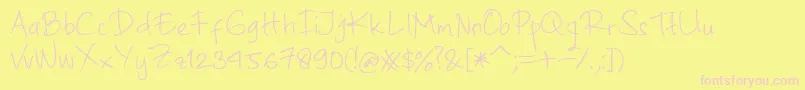 AtofontLight Font – Pink Fonts on Yellow Background