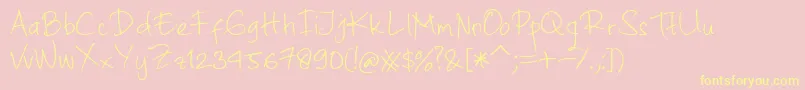 AtofontLight Font – Yellow Fonts on Pink Background
