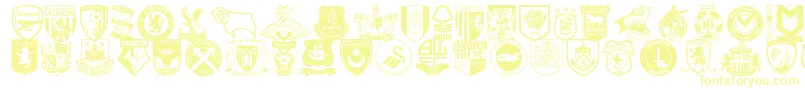 Englishfootballclubbadges Font – Yellow Fonts on White Background