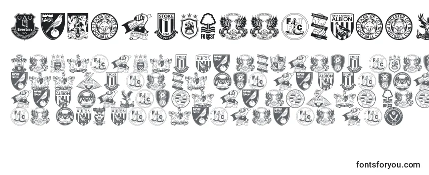 Überblick über die Schriftart Englishfootballclubbadges