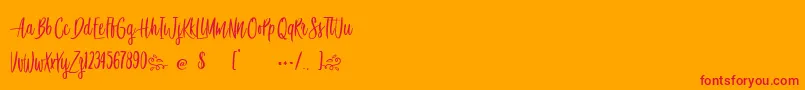 AwesomeBirds Font – Red Fonts on Orange Background