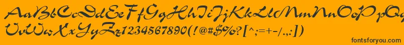 Ukrainianchance Font – Black Fonts on Orange Background