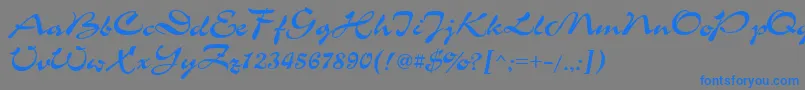 Ukrainianchance Font – Blue Fonts on Gray Background