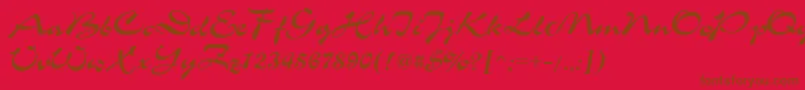 Ukrainianchance Font – Brown Fonts on Red Background