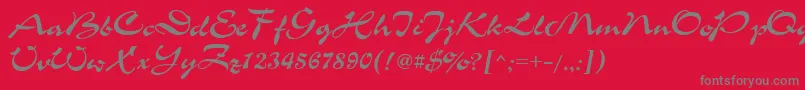 Ukrainianchance Font – Gray Fonts on Red Background