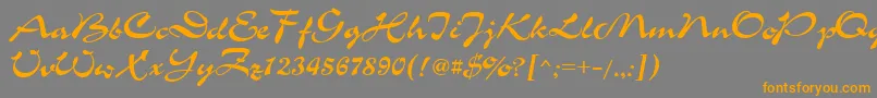 Ukrainianchance Font – Orange Fonts on Gray Background