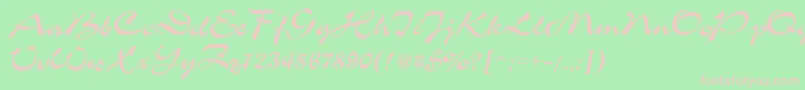 Ukrainianchance Font – Pink Fonts on Green Background