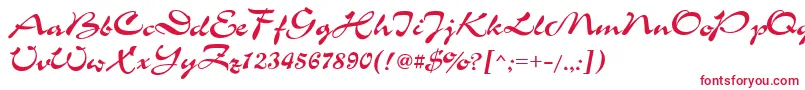 Ukrainianchance Font – Red Fonts on White Background
