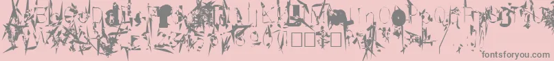 Snetripp-Schriftart – Graue Schriften auf rosa Hintergrund