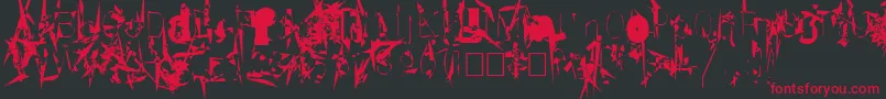 Snetripp Font – Red Fonts on Black Background