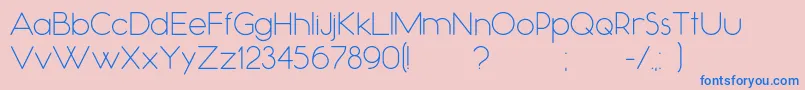 Occupied Font – Blue Fonts on Pink Background