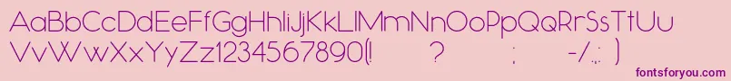 Occupied Font – Purple Fonts on Pink Background