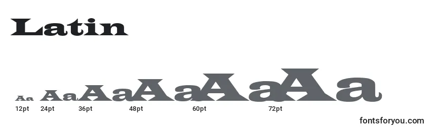 Размеры шрифта Latin