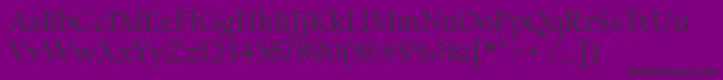 CalifornianFb Font – Black Fonts on Purple Background