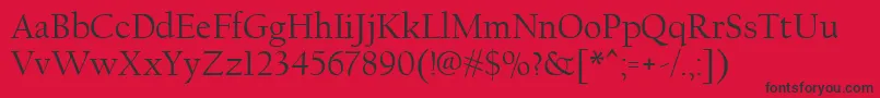 CalifornianFb Font – Black Fonts on Red Background