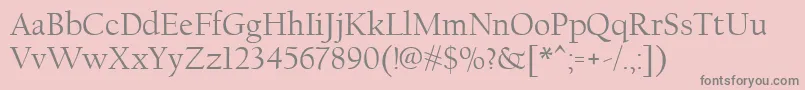 CalifornianFb Font – Gray Fonts on Pink Background