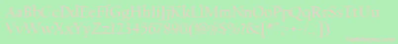 CalifornianFb Font – Pink Fonts on Green Background