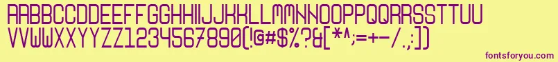 Nikoleta Font – Purple Fonts on Yellow Background
