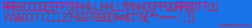 Nikoleta Font – Red Fonts on Blue Background